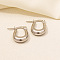 Stylish Stainless Steel Hoop Earrings for Women, Stainless Steel Color