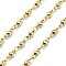 Brass Round Link Chains, Soldered, Cadmium Free & Nickel Free & Lead Free, with Spool, Golden, 7.5x3x3mm, about 32.81 Feet(10m)/Roll