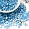 Glass Seed Beads, Imitation Cat Eye, Round Hole, Hexagon, Sky Blue, 3.5x3.8x3.5mm, Hole: 1mm, about 140pcs/10g