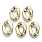 CCB Plastic Linking Rings, Quick Link Connectors, For Jewelry Curb Chains Making, Twist, Golden, 18.5x13x4mm, Inner Diameter: 5x10mm
