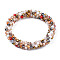 Glass Beaded Crochet Stretch Bracelet, Fashion Nepal Bracelet for Women, Colorful, Inner Diameter: 1-7/8 inch(4.7cm)