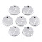 Non-Tarnish 316 Surgical Stainless Steel Charms, Flat Round with Constellation, Stainless Steel Color, Scorpio, 10x2mm, Hole: 1mm