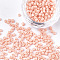 Baking Paint Glass Beads, Cube, Light Salmon, 3~6x2~2.5x2~2.5mm, Hole: 1mm, about 15000pcs/bag