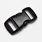 POM Plastic Side Release Buckles, Survival Bracelet Clasps, Black, 30x15x7mm, Hole: 3x10mm
