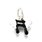 Alloy Enamel Charms, with Jump Ring, Silver, Musical Note, 11.5x13.5x2.5mm, Hole: 5.5mm