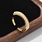 Brass Cuff Finger Rings, Cadmium Free & Lead Free, with ABS Imitation Pearl Beads, Real 18K Gold Plated, 4mm, Inner Diameter: Adjustable