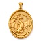 Religion Golden Tone 304 Stainless Steel Pendants, Oval Charm, Dragon, 40x26x4mm, Hole: 4.8x3mm