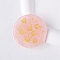 Natural Rose Quartz Carved Healing Flat Round Stone, Reiki Energy Stone Display Decorations, Moon, 55mm