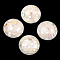 Natural White Shell Beads, No Hole/Undrilled, Flat Round, 35x20.5~21.5mm
