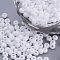 Baking Paint Glass Seed Beads, Round, White, 3x1.5~3mm, Hole: 1mm, about 10000pcs/bag, about 450g/bag