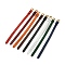 Leather Textured Bracelet Straps Slide Wristbands for Slide Charms, with Ion Plating(IP) Golden 304 Stainless Steel Buckles, Mixed Color, 23.2x1~1.25x0.5cm