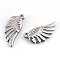 Tarnish Resistant 201 Stainless Steel Wing Pendants, Stainless Steel Color, 20x10.5x3.5mm, Hole: 1.5mm