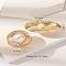 Vintage Metal Pearl Adjustable Finger Rings for Women, Golden, Mixed Shapes