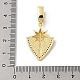 Латунные микро проложить кубического циркония подвески KK-U047-06G-3