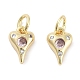 Латунные микро проложить кубического циркония подвески KK-C051-06G-03-1