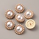Пластиковые пуговицы с искусственным жемчугом DIY-WH0034-64KCG-1