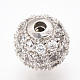 Латунные микро проложить кубического циркония бусы ZIRC-Q013-8mm-142P-3