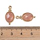 Граненые подвески из натурального клубничного кварца KK-L218-003G-04-3