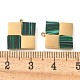 Квадратные подвески из синтетического малахита STAS-Q345-25G-3