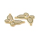 Подвески из латуни с микропаве из кубического циркония 2 петля ZIRC-P106-48G-02-3