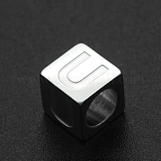 Европейские бусины из нержавеющей стали 201 STAS-N090-LA062-U
