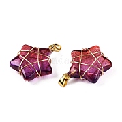 Подвески lampwork GLAA-T023-06K