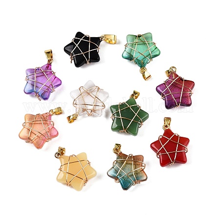Подвески lampwork GLAA-T023-06A-1