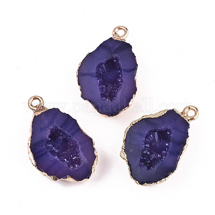 Подвески из смолы druzy geode RESI-S383-066B-1