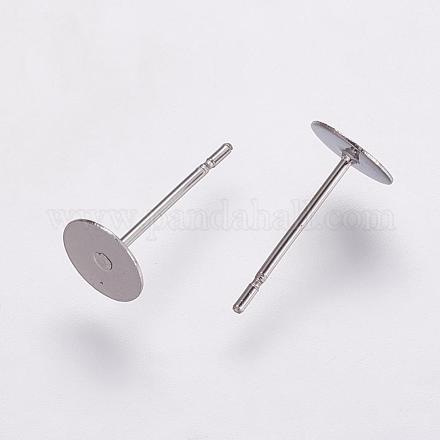Серьги-гвоздики из нержавеющей стали 304 STAS-K146-009-6mm-1
