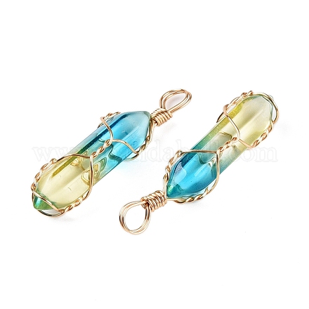 Подвески lampwork GLAA-T023-07N-1
