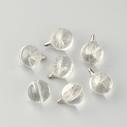 Круглые литые стеклянные подвески GLAA-Q051-20mm-01P-1