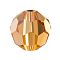 Preciosa® Crystal Beads, Czech Crystal, 451 19 602 Round, 10330 Lt.Col.Topaz, 4mm, Hole: 1mm