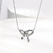 Non-Tarnish Stainless Steel Bowknot Pendant Necklaces for Women, Cable Chains