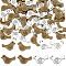 80Pcs 2 Colors Tibetan Style Alloy Beads, Cadmium Free & Lead Free, Bird, Mixed Color, 9x15x2.5mm, Hole: 1.5mm, 40pcs/color