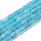 Natural White Jade Beads Strands, Column, Dyed & Heated, Light Sky Blue, 5.6~6.3x4.2~4.6mm, Hole: 0.9mm, about 65pcs/strand, 14.96~15.12(38~38.4cm)