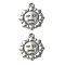 304 Stainless Steel Pendants, Sun Charms, Anti-Tarnish, Stainless Steel Color, 18x15x2mm, Hole: 1.2mm