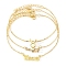 3Pcs Alloy Rhinestones Anklets, Twelve Constellations Charm Anklets for Women, Taurus, 8 inch(20.4~21.6cm)
