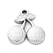 304 Stainless Steel Pendants, Cherry Charms, Anti-Tarnish, Stainless Steel Color, 18x18x3.5mm, Hole: 1.8mm