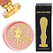 Brass Wax Seal Stamps with Wood Handle, for DIY Scrapbooking, Flower, 25mm