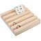 NBEADS Wood Earring Display Stands, 5 Slots Jewelry Earring Ring Display Holder Wood Earring Card Holder Business Card Holder Display for Home Office Retail Store, 6.85x6.93