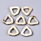 Opaque Resin Finger Rings, Imitation Gemstone Style, Triangle, PapayaWhip, Inner Diameter: 11mm