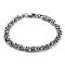 Non-Tarnish 201 Stainless Steel Rope Chain Bracelet, 304 Stainless Steel Clasps, Stainless Steel Color, 8-7/8 inch(22.5cm)
