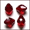 Imitation Austrian Crystal Beads, Grade AAA, K9 Glass, Faceted, Bicone, Dark Red, 8x11mm, Hole: 0.9~1mm