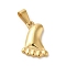 PVD Vacuum Plating 304 Stainless Steel Pendants, Footprint Charm, Golden, 18.5x14x3mm, Hole: 3x7.5mm