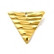 Ion Plating(IP) 201 Stainless Steel Pendants, Triangle Charm, Golden, 17x19x1.5mm, Hole: 1.2mm