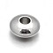 Tarnish Resistant 303 Stainless Steel Beads, Rondelle, Stainless Steel Color, 6x3mm, Hole: 1mm