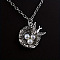 Alloy & Imitation Pearl Pendant Necklaces, Bird's Nest, Antique Silver, 20.08 inch(51cm)