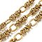 Ion Plating(IP) 304 Stainless Steel knot with Oval Link Chains, Unwelded, Real 18K Gold Plated, 13x10x2mm