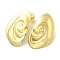 Ion Plating(IP) 304 Stainless Steel Stud Earrings, Shell Shape, Real 14K Gold Plated, 31x19mm