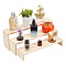 3Pcs Wood Display Display Risers for Bracelets, Earrings, Pendants, Wheat, 32.5~37.5x7.7~7.8x4.8~12.9cm
